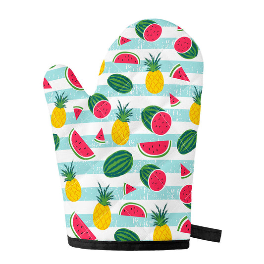 Cute Pineapple Watermelon Pattern Print Single Oven Mitt