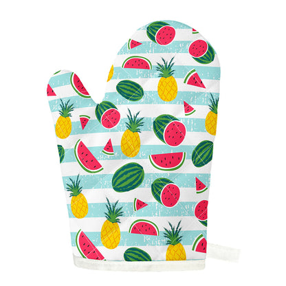 Cute Pineapple Watermelon Pattern Print Single Oven Mitt