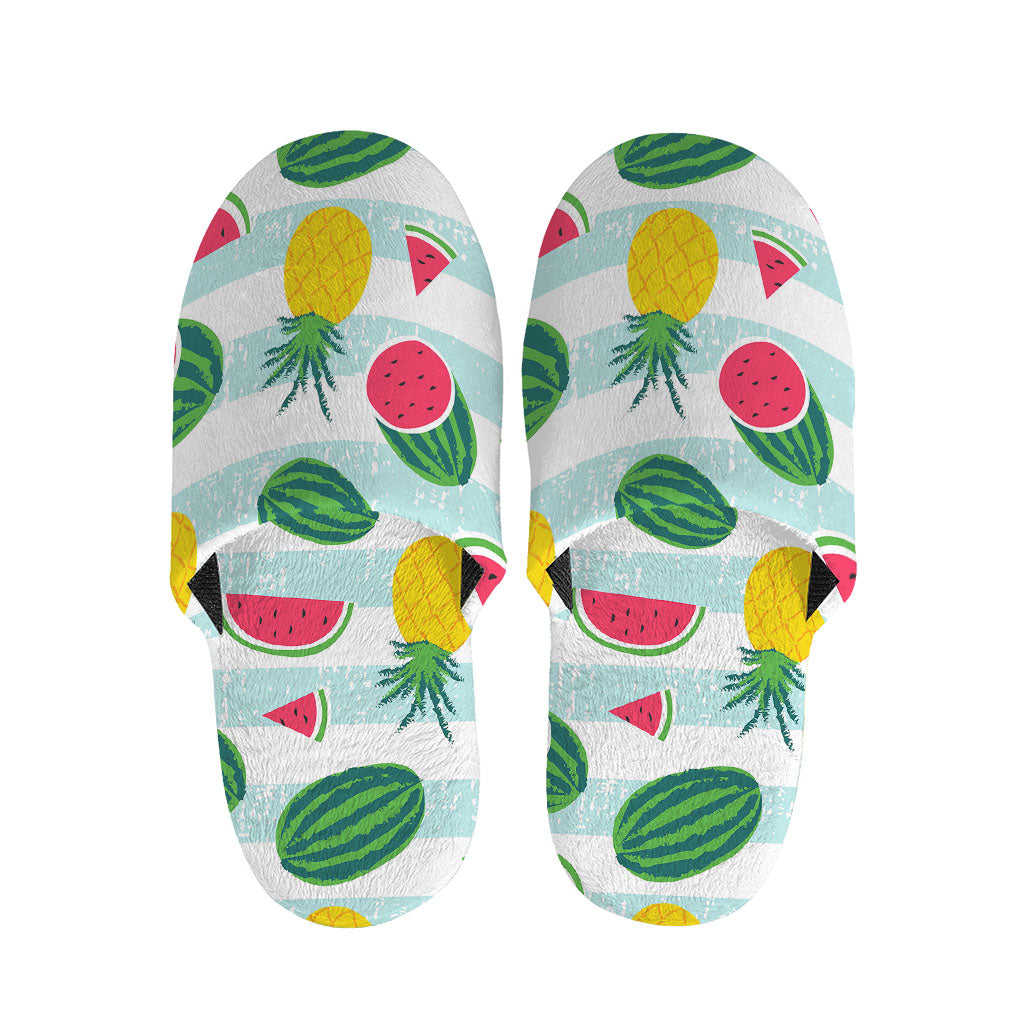 Cute Pineapple Watermelon Pattern Print Slippers