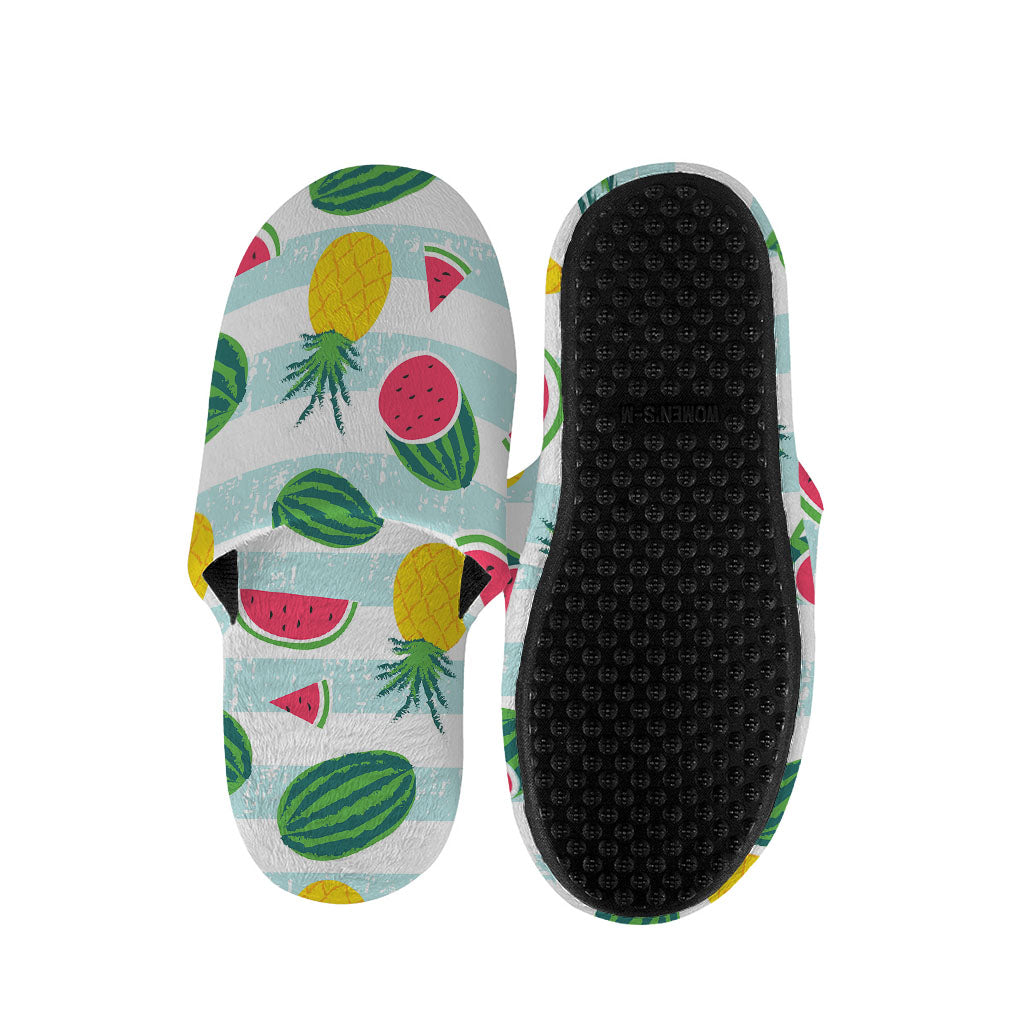Cute Pineapple Watermelon Pattern Print Slippers