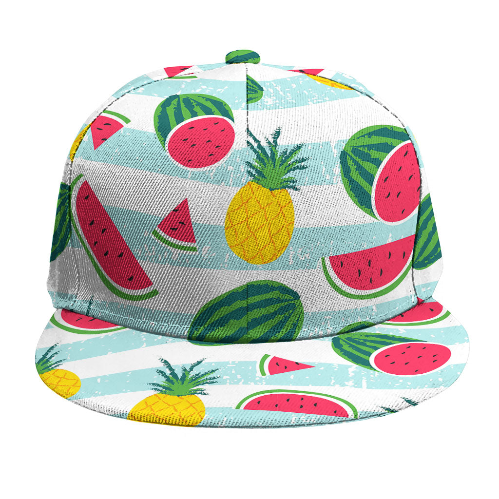 Cute Pineapple Watermelon Pattern Print Snapback Cap