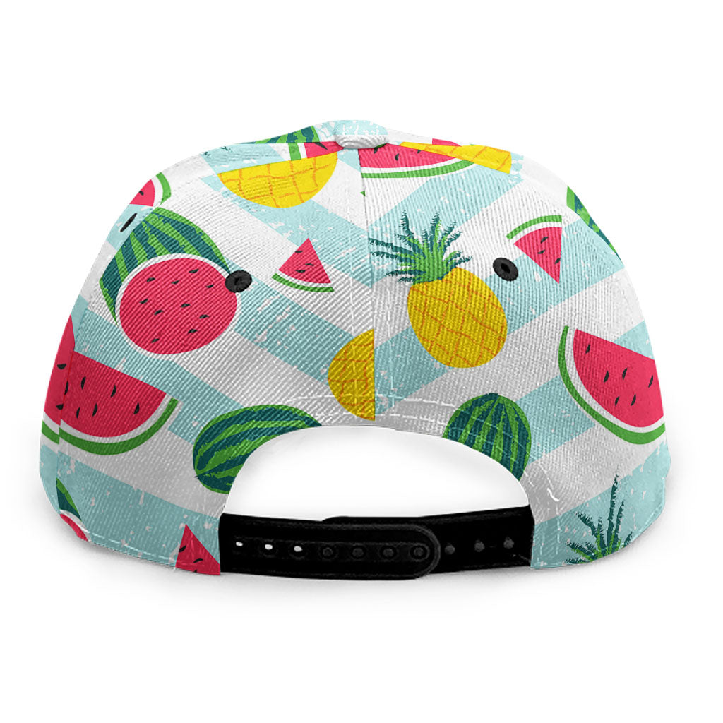 Cute Pineapple Watermelon Pattern Print Snapback Cap