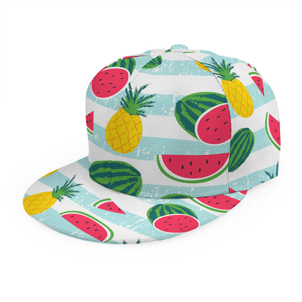Cute Pineapple Watermelon Pattern Print Snapback Cap
