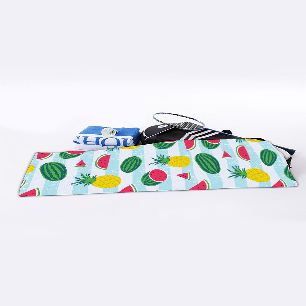 Cute Pineapple Watermelon Pattern Print Sports Towel