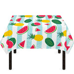 Cute Pineapple Watermelon Pattern Print Tablecloth