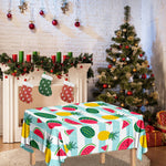 Cute Pineapple Watermelon Pattern Print Tablecloth