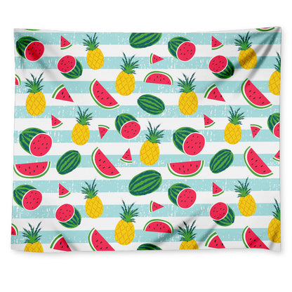 Cute Pineapple Watermelon Pattern Print Tapestry