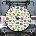 Cute Pineapple Watermelon Pattern Print Tire Cover With Camera Hole