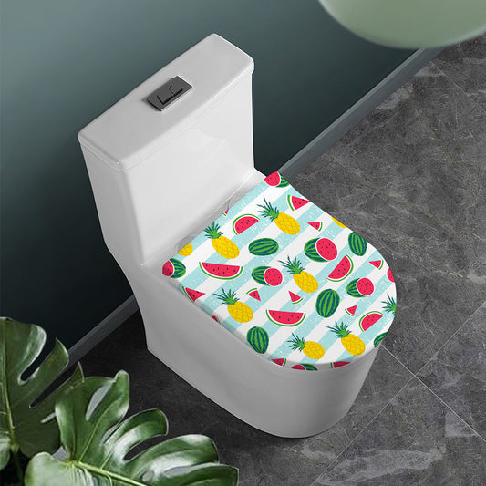 Cute Pineapple Watermelon Pattern Print Toilet Lid Cover
