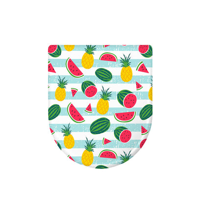 Cute Pineapple Watermelon Pattern Print Toilet Lid Cover