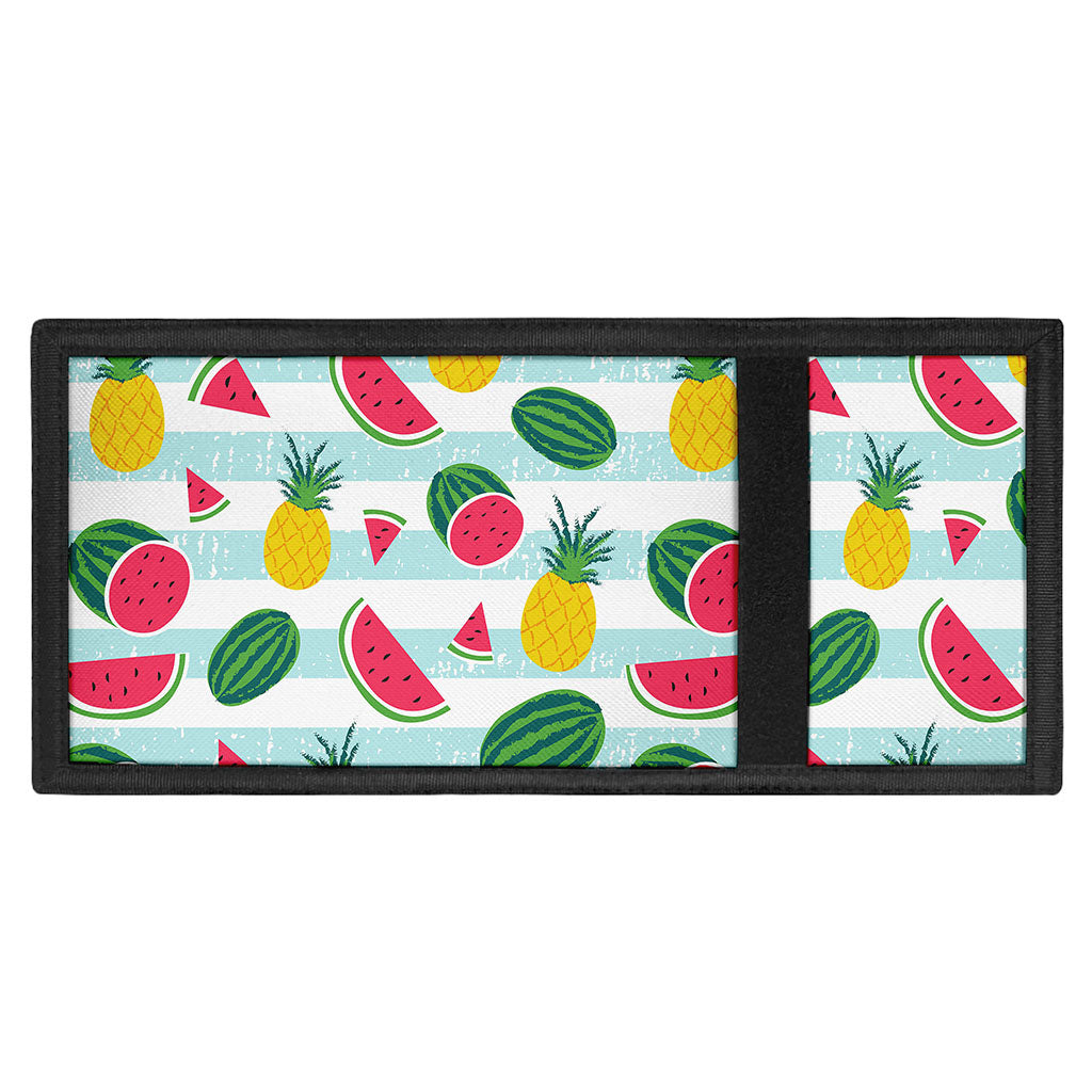 Cute Pineapple Watermelon Pattern Print Trifold Wallet