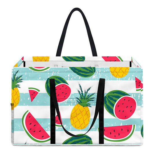 Cute Pineapple Watermelon Pattern Print Utility Tote Bag