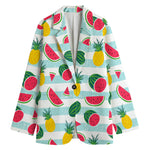 Cute Pineapple Watermelon Pattern Print Women's Blazer