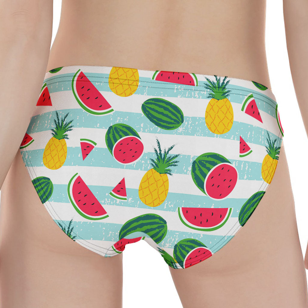 Cute Pineapple Watermelon Pattern Print Women's Panties