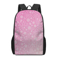 Cute Pink Breast Cancer Pattern Print 17 Inch Backpack