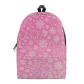 Cute Pink Breast Cancer Pattern Print School Backpack