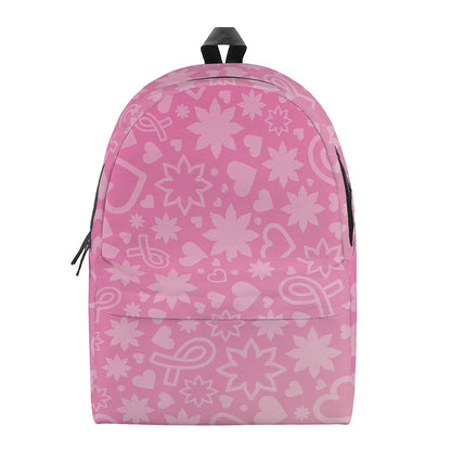 Cute Pink Breast Cancer Pattern Print Backpack