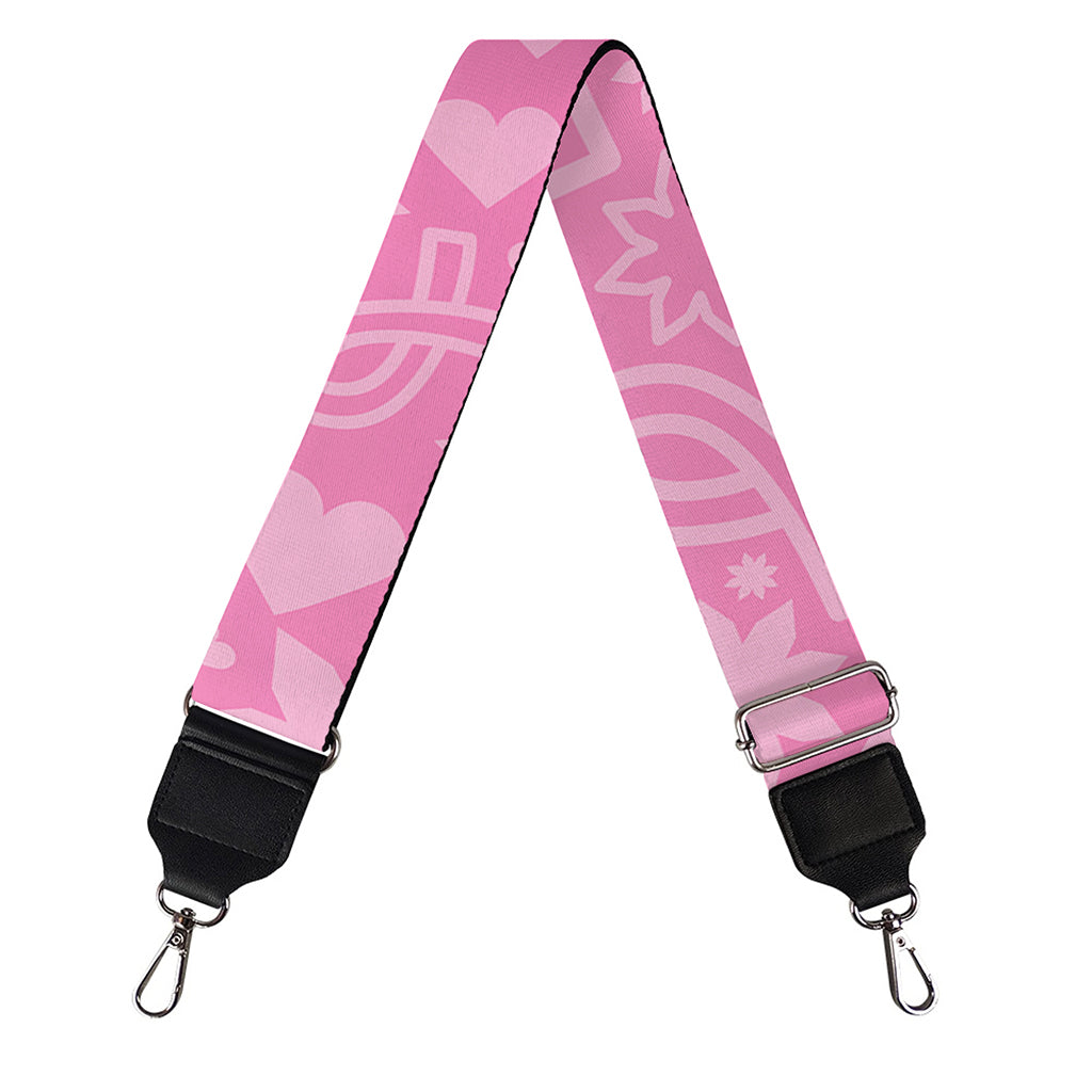 Cute Pink Breast Cancer Pattern Print Bag Strap