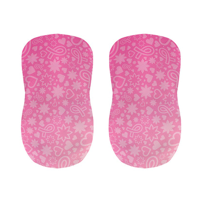 Cute Pink Breast Cancer Pattern Print Bar Stool Covers