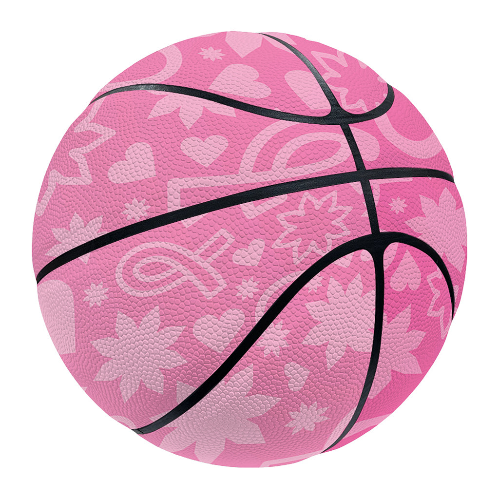 Cute Pink Breast Cancer Pattern Print Basketball