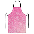 Cute Pink Breast Cancer Pattern Print Bib Apron With Pocket