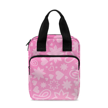 Cute Pink Breast Cancer Pattern Print Bible Tote Bag