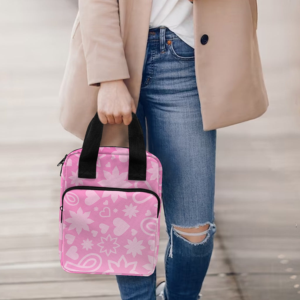 Cute Pink Breast Cancer Pattern Print Bible Tote Bag