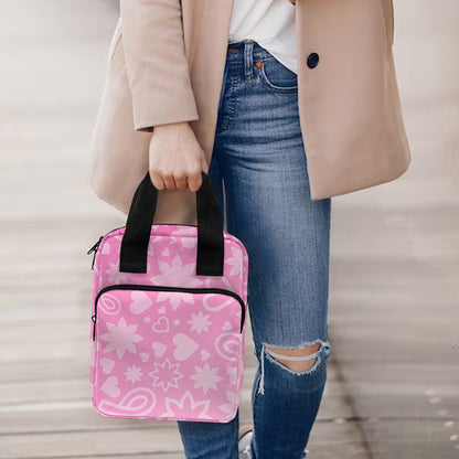 Cute Pink Breast Cancer Pattern Print Bible Tote Bag