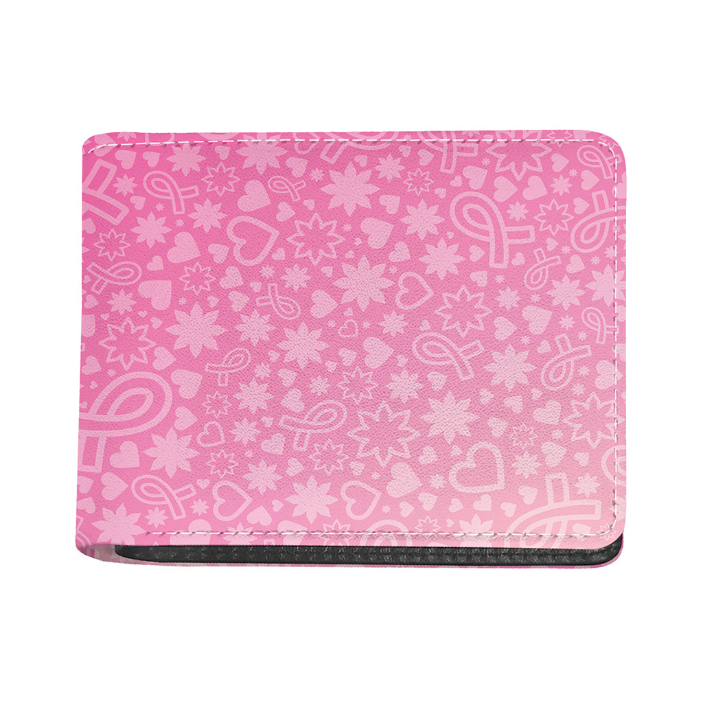 Cute Pink Breast Cancer Pattern Print Bifold Wallet