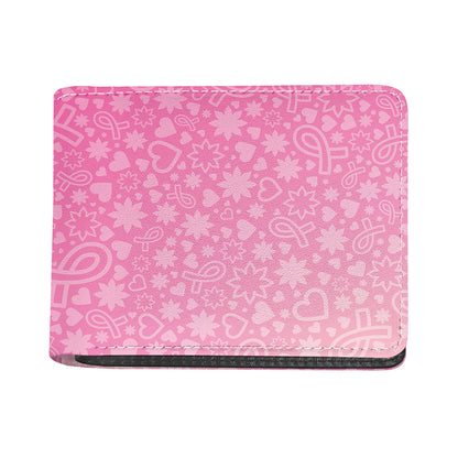 Cute Pink Breast Cancer Pattern Print Bifold Wallet