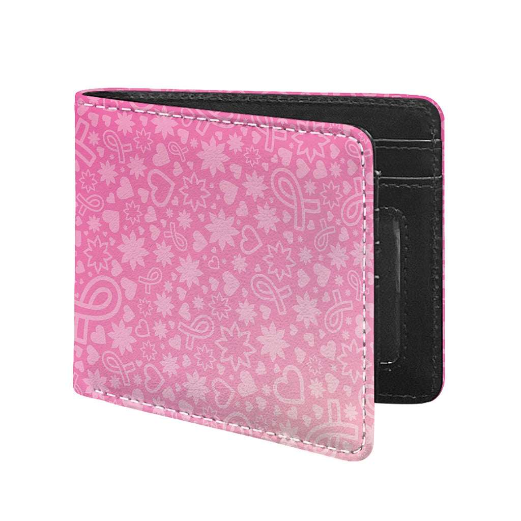 Cute Pink Breast Cancer Pattern Print Bifold Wallet