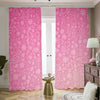 Cute Pink Breast Cancer Pattern Print Blackout Pencil Pleat Curtains