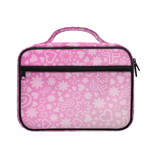 Cute Pink Breast Cancer Pattern Print Briefcase Bible Bag