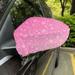 Cute Pink Breast Cancer Pattern Print Car Side Mirror Covers