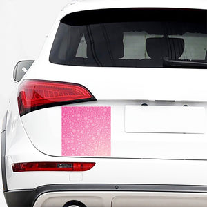 Cute Pink Breast Cancer Pattern Print Car Sticker