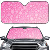 Cute Pink Breast Cancer Pattern Print Car Windshield Sun Shade