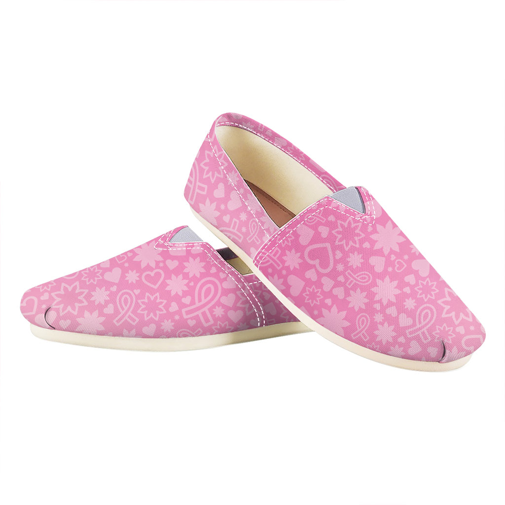 Cute Pink Breast Cancer Pattern Print Casual Shoes