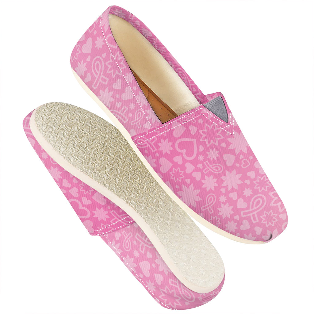 Cute Pink Breast Cancer Pattern Print Casual Shoes