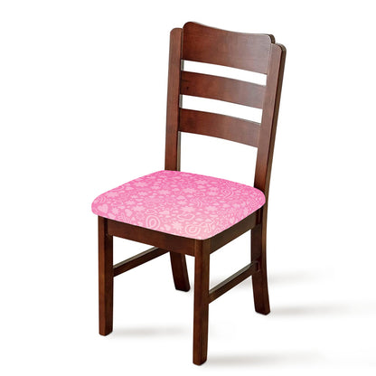 Cute Pink Breast Cancer Pattern Print Chair Cushion Cover