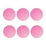 Cute Pink Breast Cancer Pattern Print Coaster Set