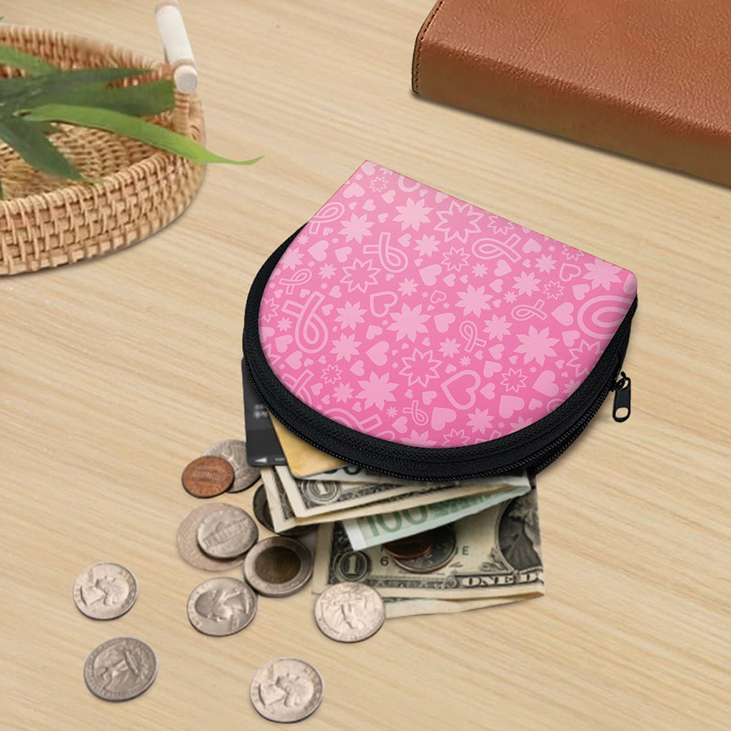 Cute Pink Breast Cancer Pattern Print Coin Purse