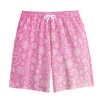 Cute Pink Breast Cancer Pattern Print Cotton Shorts