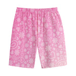 Cute Pink Breast Cancer Pattern Print Cotton Shorts