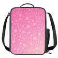 Cute Pink Breast Cancer Pattern Print Crossbody Lunch Bag