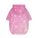 Cute Pink Breast Cancer Pattern Print Dog Zip Up Hoodie