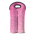 Cute Pink Breast Cancer Pattern Print Double Neoprene Wine Tote