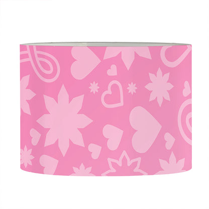 Cute Pink Breast Cancer Pattern Print Drum Lamp Shade