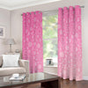 Cute Pink Breast Cancer Pattern Print Extra Wide Grommet Curtains