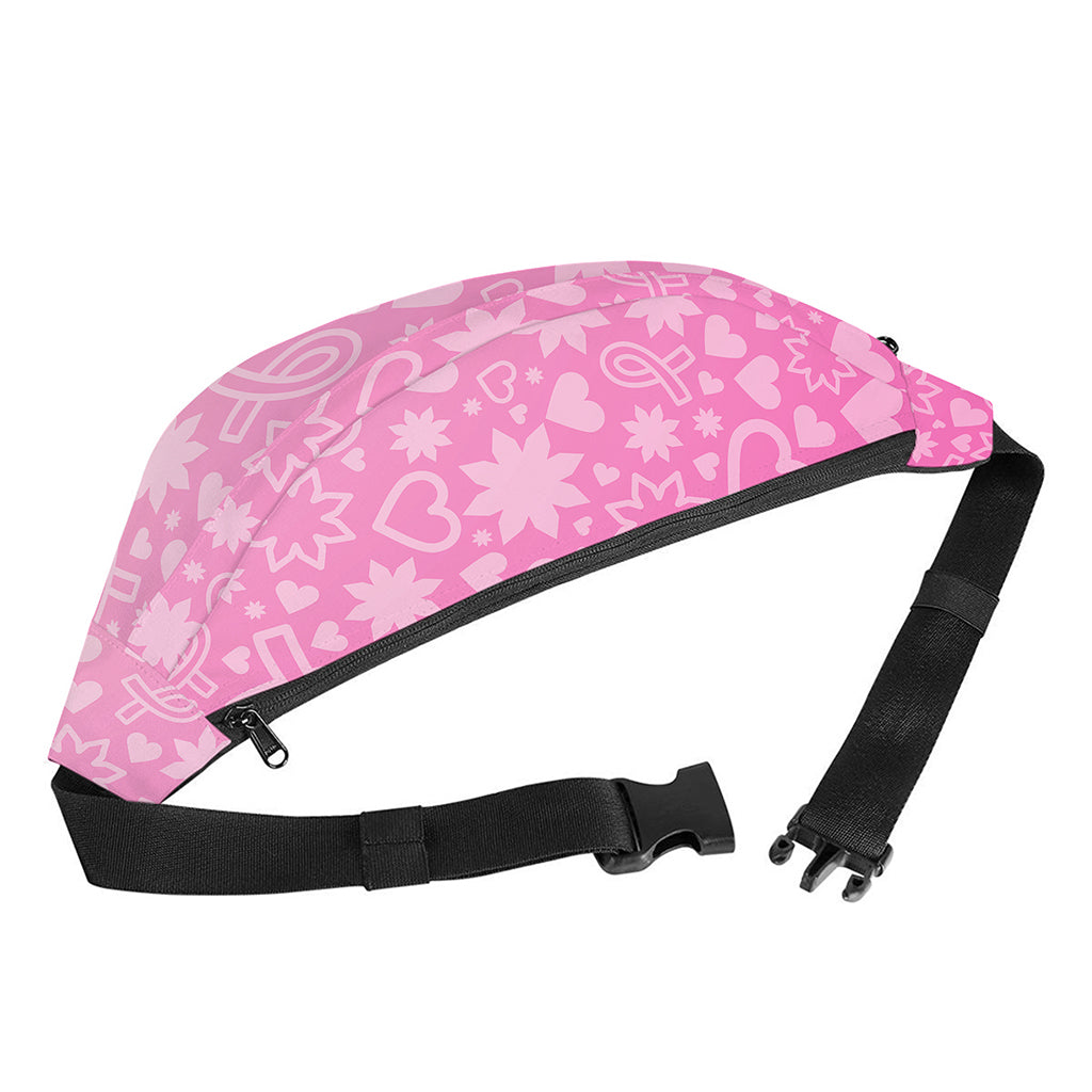 Cute Pink Breast Cancer Pattern Print Fanny Pack
