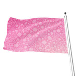 Cute Pink Breast Cancer Pattern Print Flag